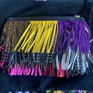 Saint Laurent Jolie/Monster Fringe pouch